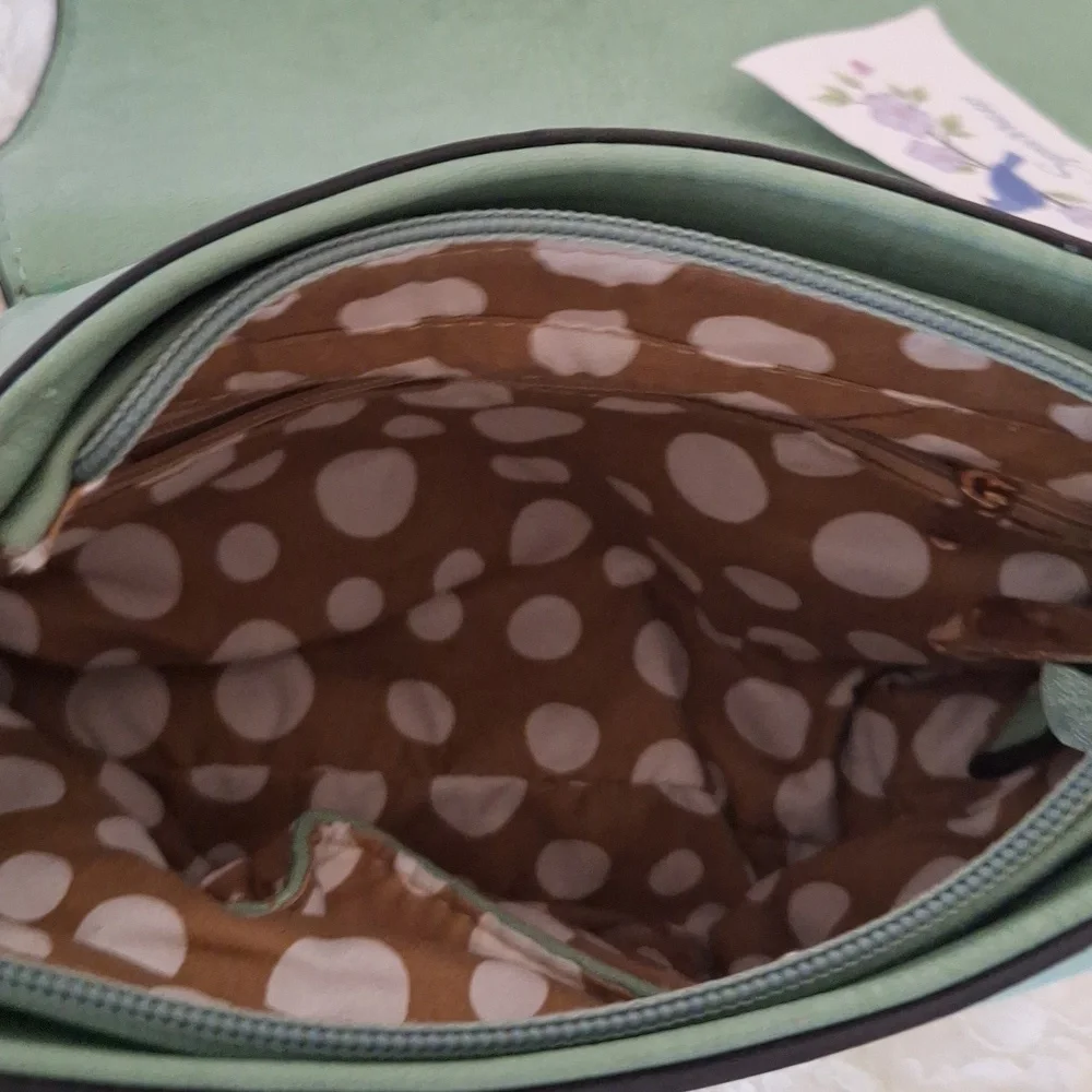 Silk Sparrow Studded Crossbody Purse Sea Green - Picture 10 of 13